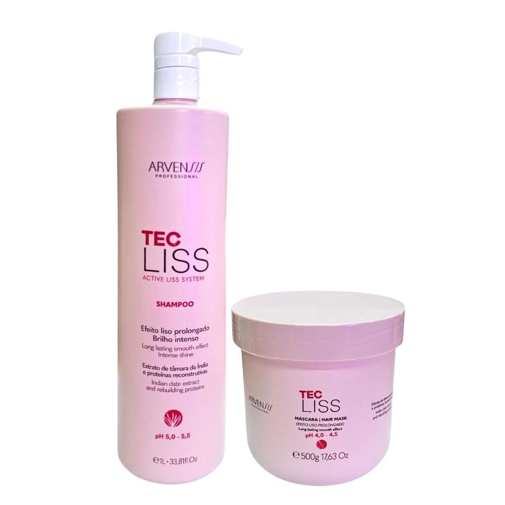 Kit Arvensis Tec Liss - Shampoo 1L + Máscara 500g