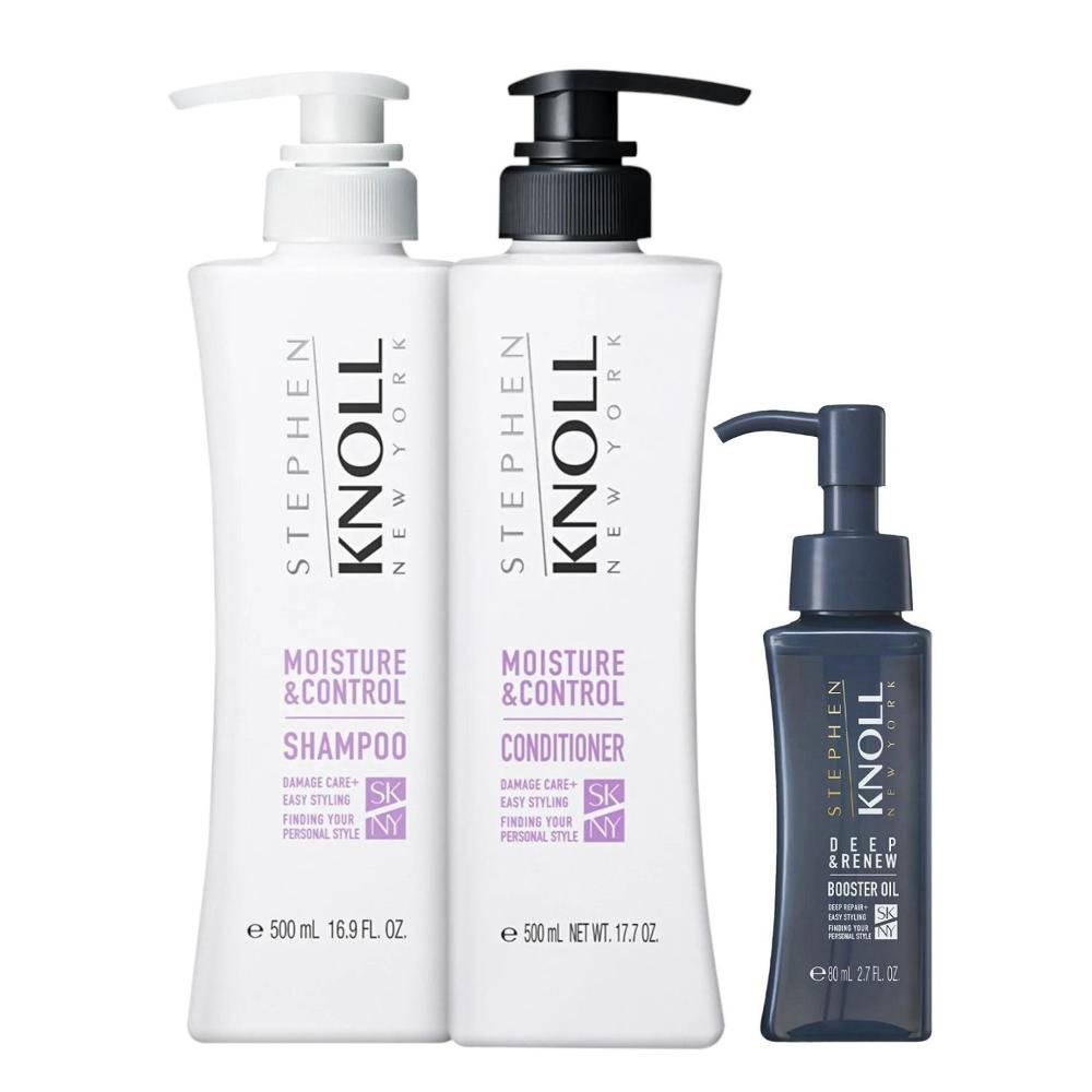 Kit Stephen Knoll Moisture & Control - Shampoo 500ml + Condicionador 500ml + Óleo Deep 80ml
