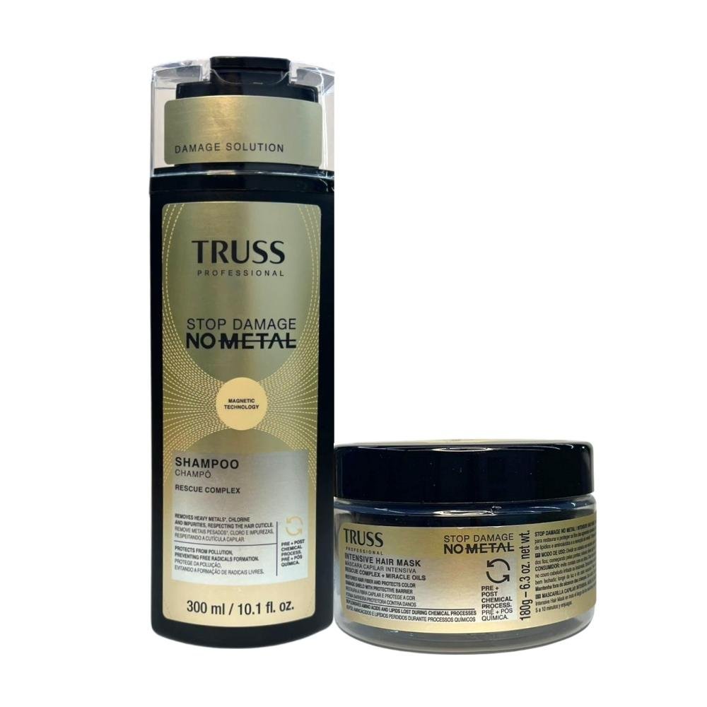 Kit Truss Stop Damage No Metal - Shampoo 300ml + Máscara 180g
