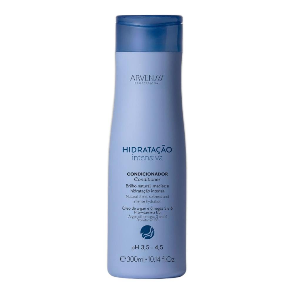 Kit Arvensis Hidratação Intensiva - Shampoo 300ml + Condicionador 300ml + Acidificante 300ml ÚNICO 3