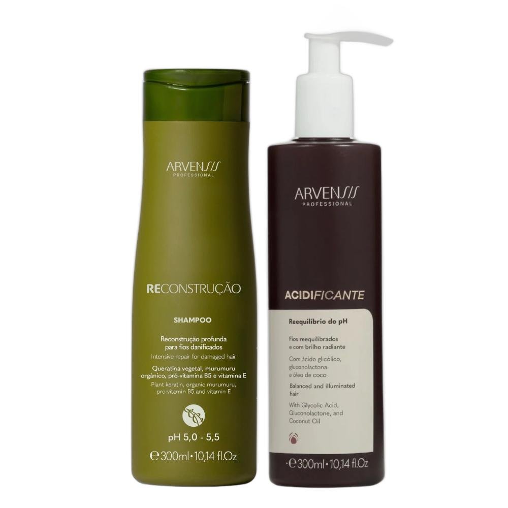 Kit Arvensis Reconstrução - Shampoo 300ml + Acidificante 300ml