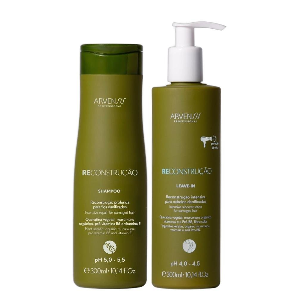 Kit Arvensis Reconstrução - Shampoo 300ml + Leave-in 300ml