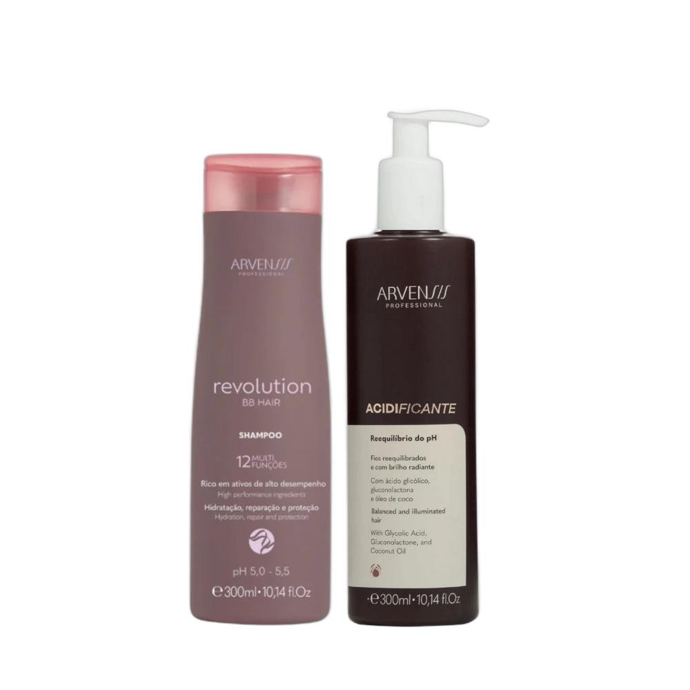 Kit Arvensis BB Hair Revolution: Shampoo 300ml + Acidificante 300ml