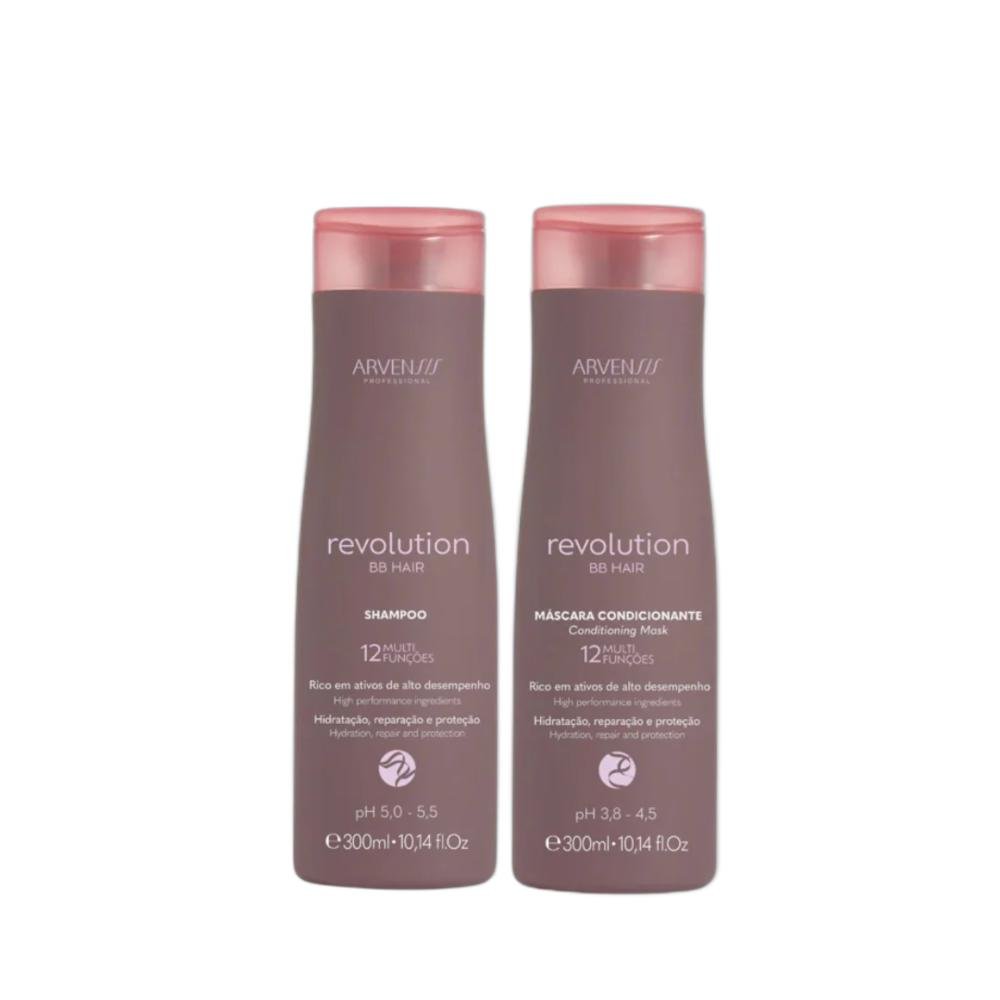 Kit Arvensis BB Hair Revolution - Shampoo 300ml + Máscara Condicionante 300ml
