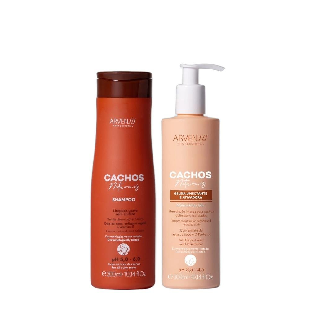 Kit Arvensis Cachos Naturais - Shampoo + Geleia Umectante Light 300ml