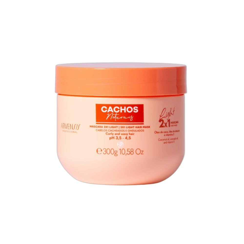 Kit Arvensis Cachos Naturais - Shampoo + Geleia Light & Leave-In Light & Mascara 2x1 Light 300ml ÚNICO 5
