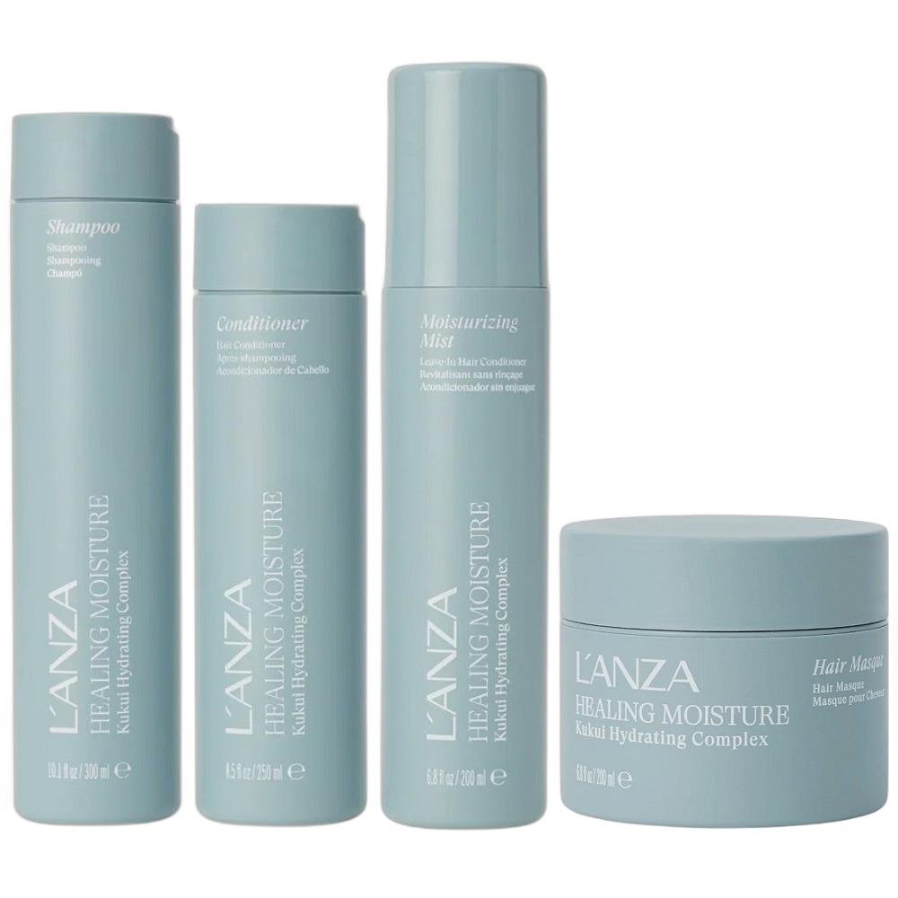 Kit Lanza Healing Moisture - Shampoo 300ml + Condicionador 250ml + Leave-In 200ml + Máscara 200ml