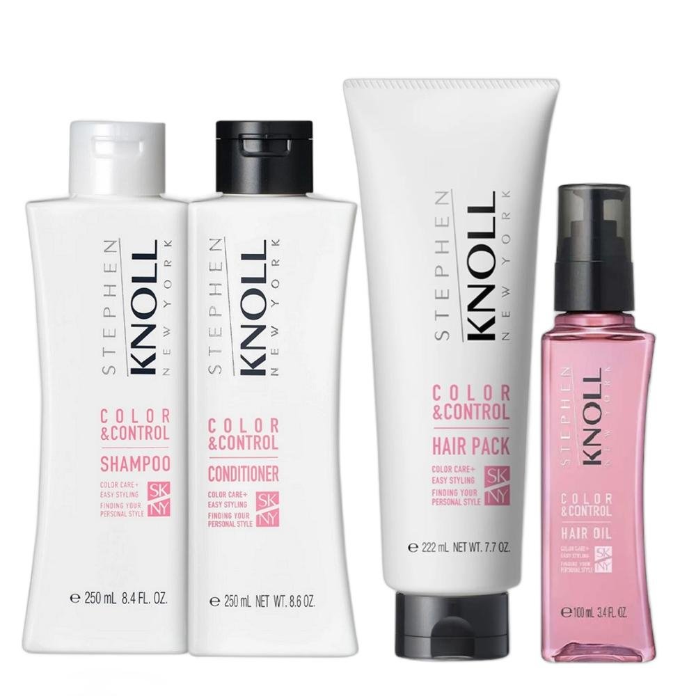Kit Stephen Knoll Color & Control - Shampoo 250ml + Condicionador 250ml + Óleo 100ml + Máscara 222g
