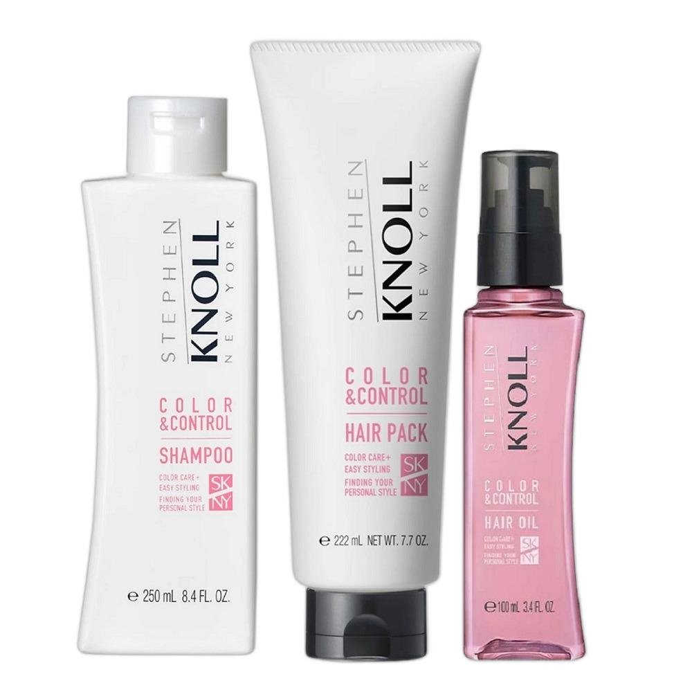 Kit Stephen Knoll Color & Control - Shampoo 250ml + Óleo 100ml + Máscara 222g