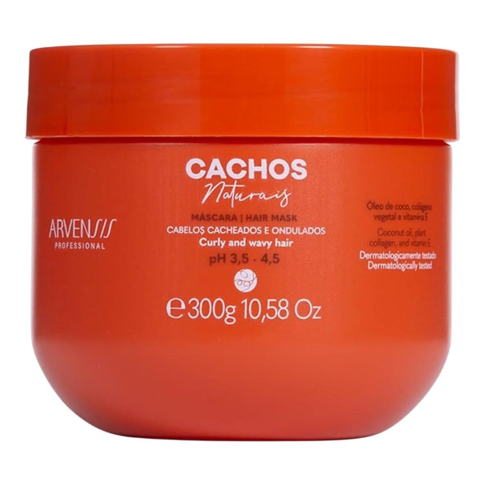 Kit Arvensis Cachos Naturais - Shampoo & Condicionador 300ml + Day After 250ml + Máscara 300g + Geleia Suave 300g ÚNICO 5