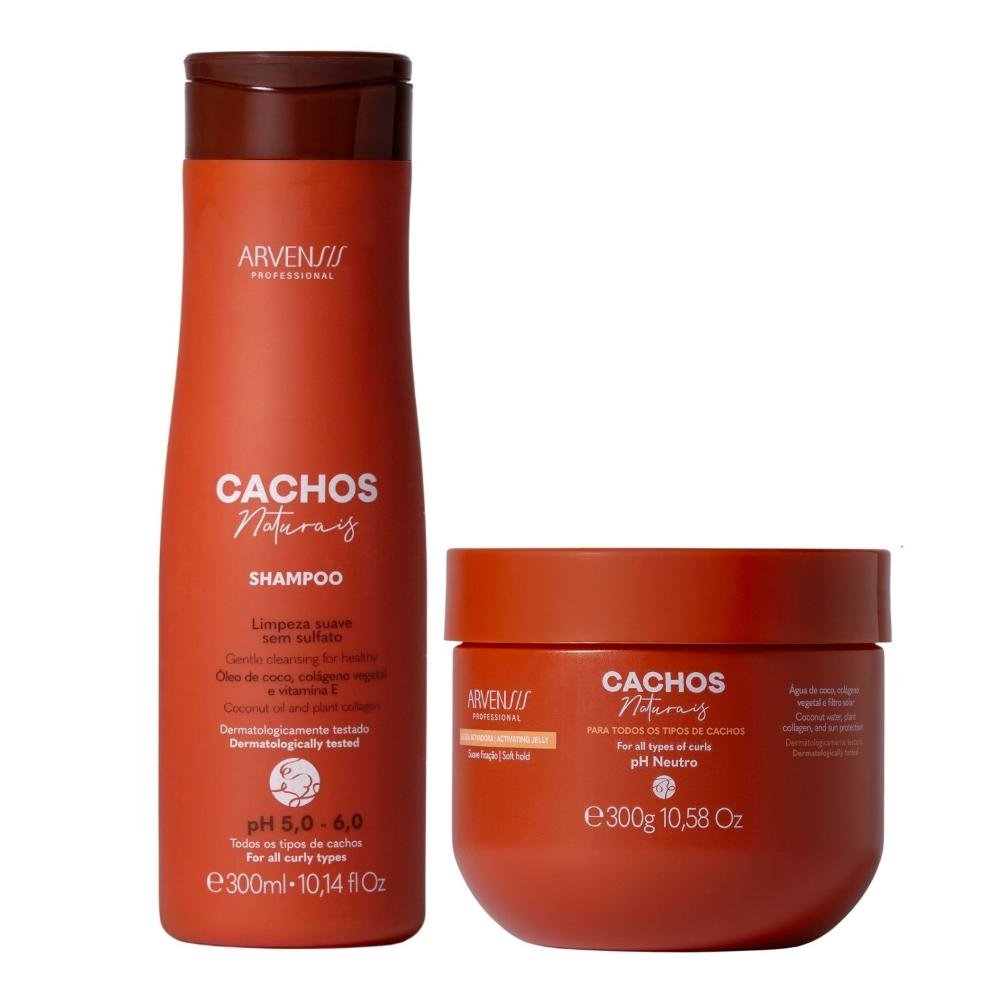 Kit Arvensis Professional Cachos Naturais - Shampoo 300ml + Geleia Suave Fixação 300g