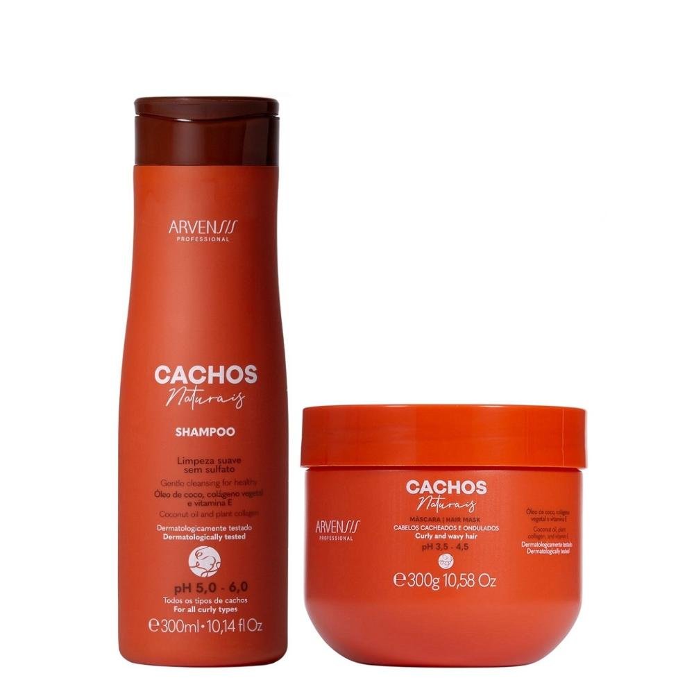 Kit Arvensis Professional Cachos Naturais - Shampoo 300ml + Máscara 300g