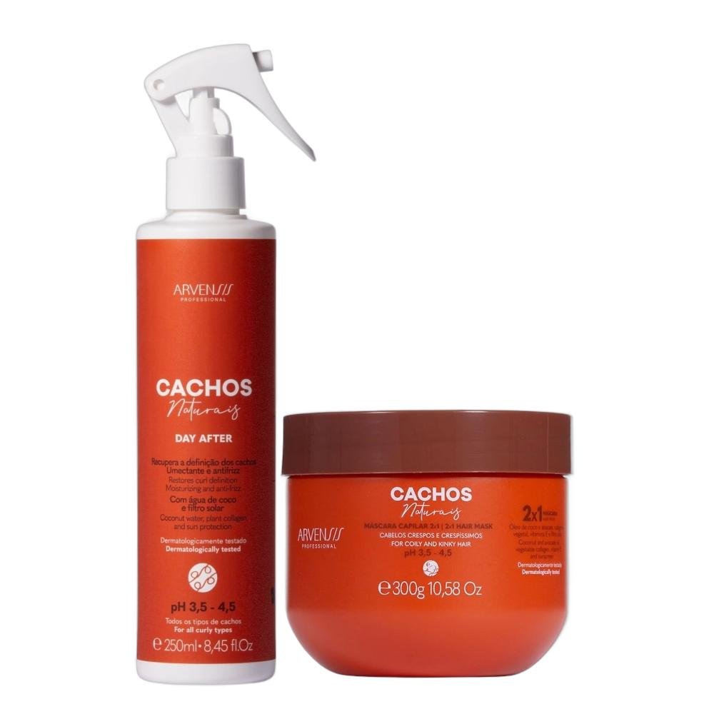 Kit Arvensis Professional Cachos Naturais - Day After 250ml + Máscara 2x1 300g