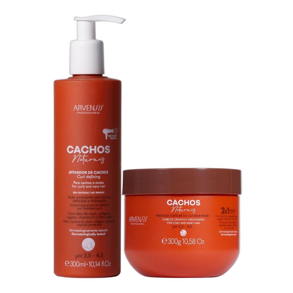 Kit Arvensis Professional Cachos Naturais - Ativador de Cachos 300ml + Máscara 2x1 300g