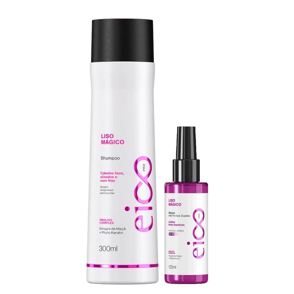 Kit Eico Pro Liso Mágico - Shampoo 300ml + Sérum 100ml
