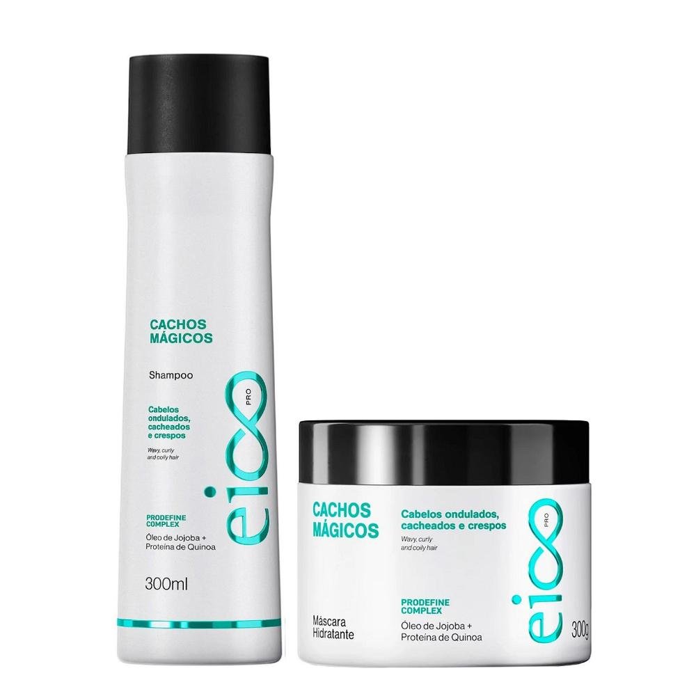 Kit Eico Pro Cachos Mágicos - Shampoo 300ml e Máscara 300ml ÚNICO 2