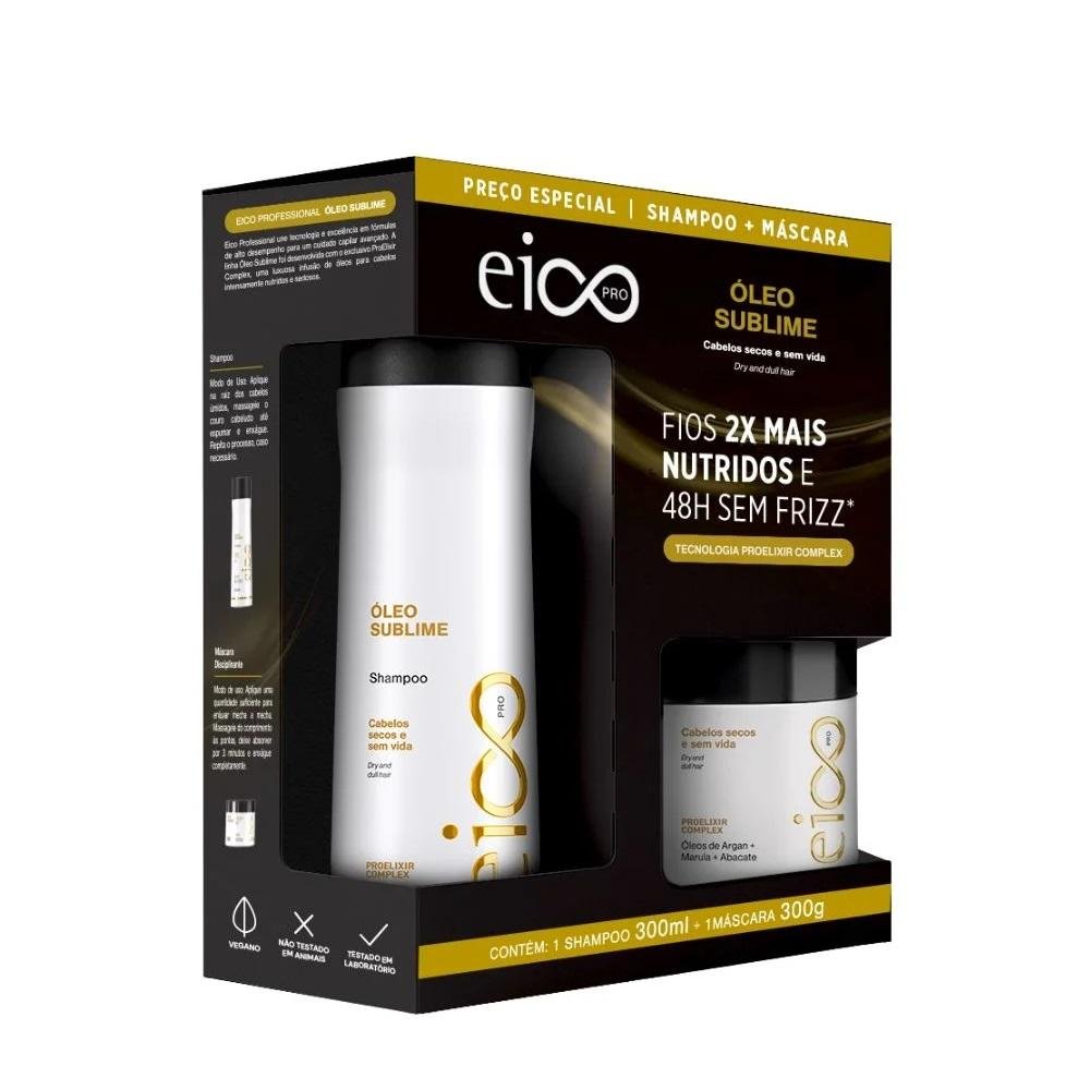 Kit Eico Pro Óleo Sublime - Shampoo 300ml e Máscara 300g
