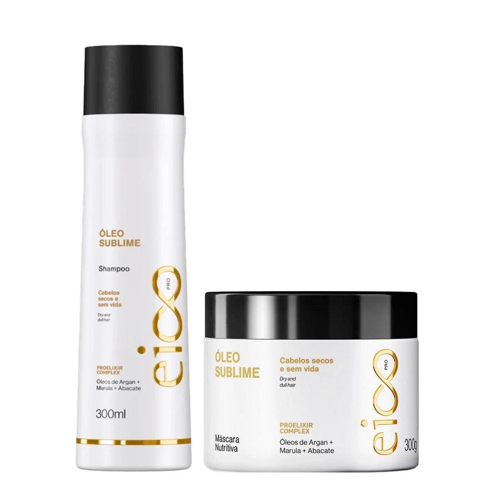 Kit Eico Pro Óleo Sublime - Shampoo 300ml e Máscara 300g ÚNICO 2
