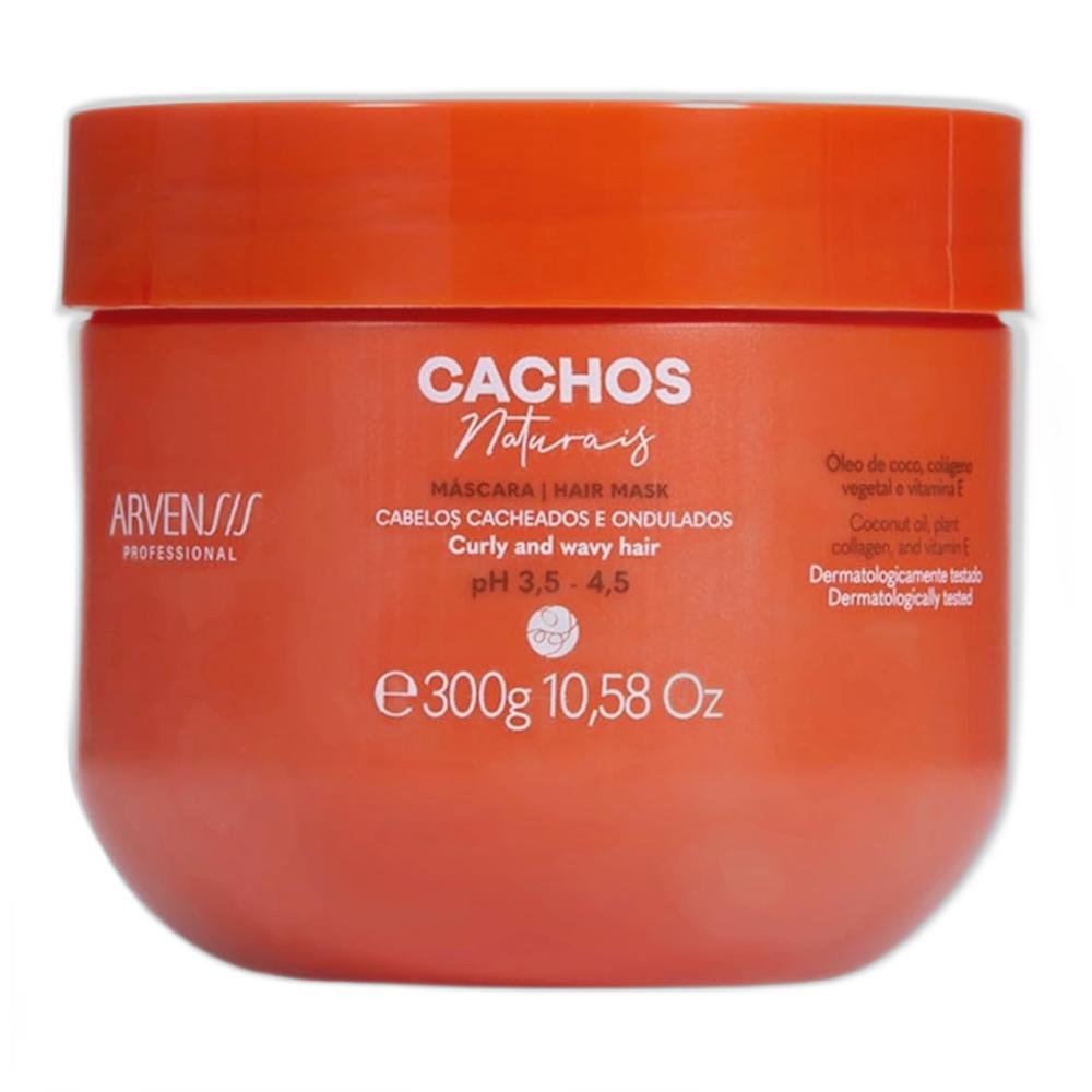 Kit Arvensis Professional Cachos Naturais - Shampoo 300ml + Máscara 300g + Geleia Alta Fixação 300g ÚNICO 4