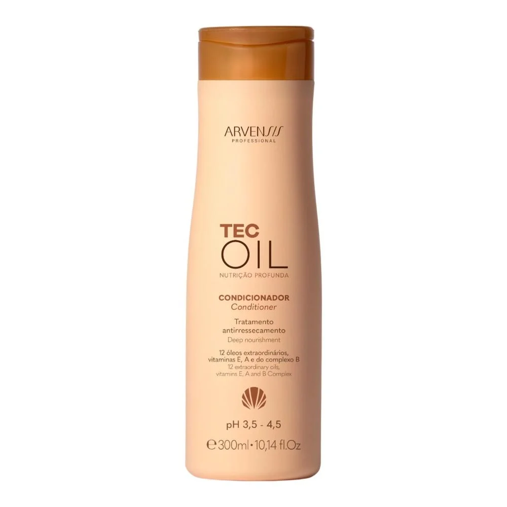 Kit Arvensis Cosméticos Naturais Tec Oil - Shampoo & Condicionador 300ml + Acidificante 300ml + Máscara 300g + Óleo 60ml ÚNICO 3