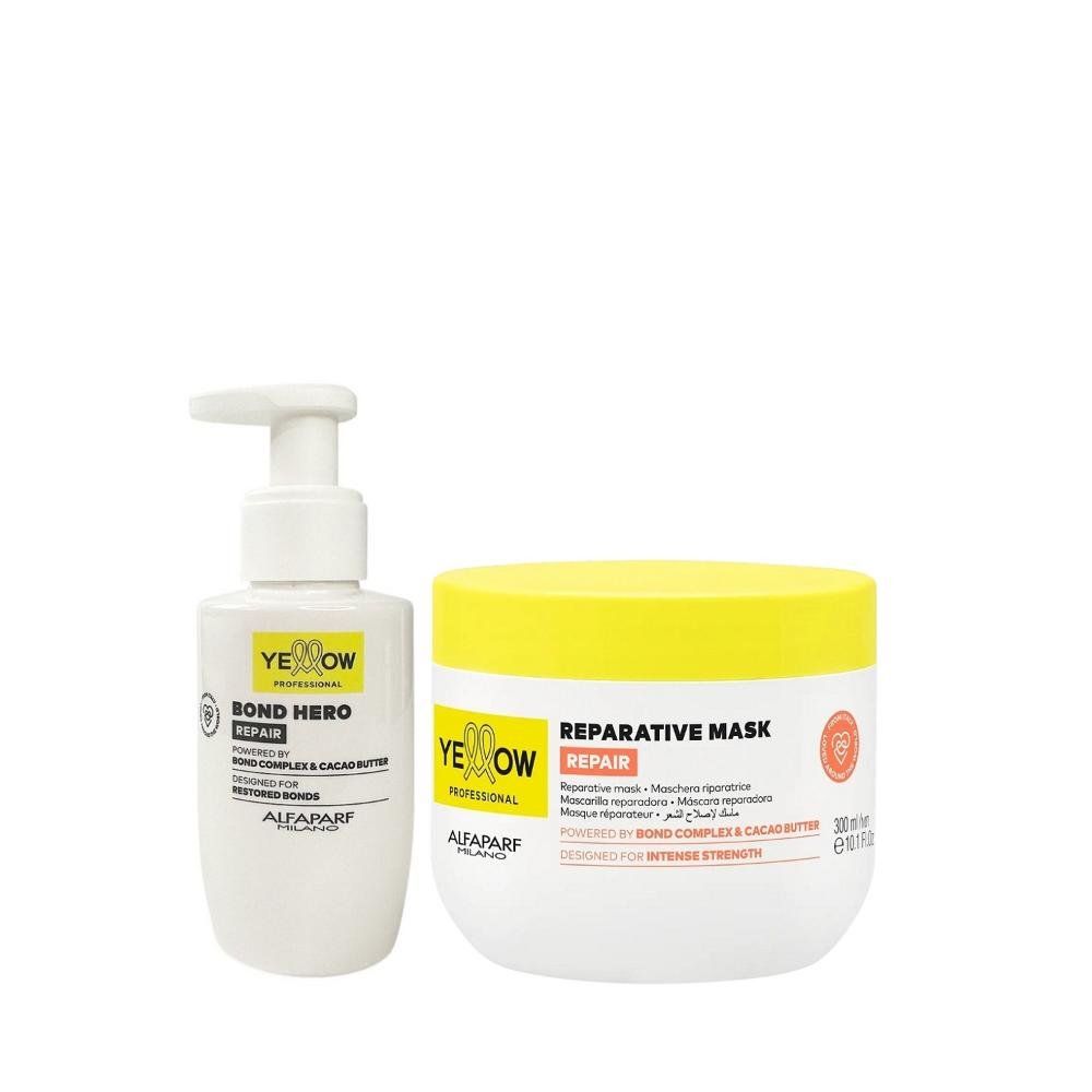 Kit Yellow Repair Tratamento Reparador - Máscara 300ml + Bond Hero 100ml