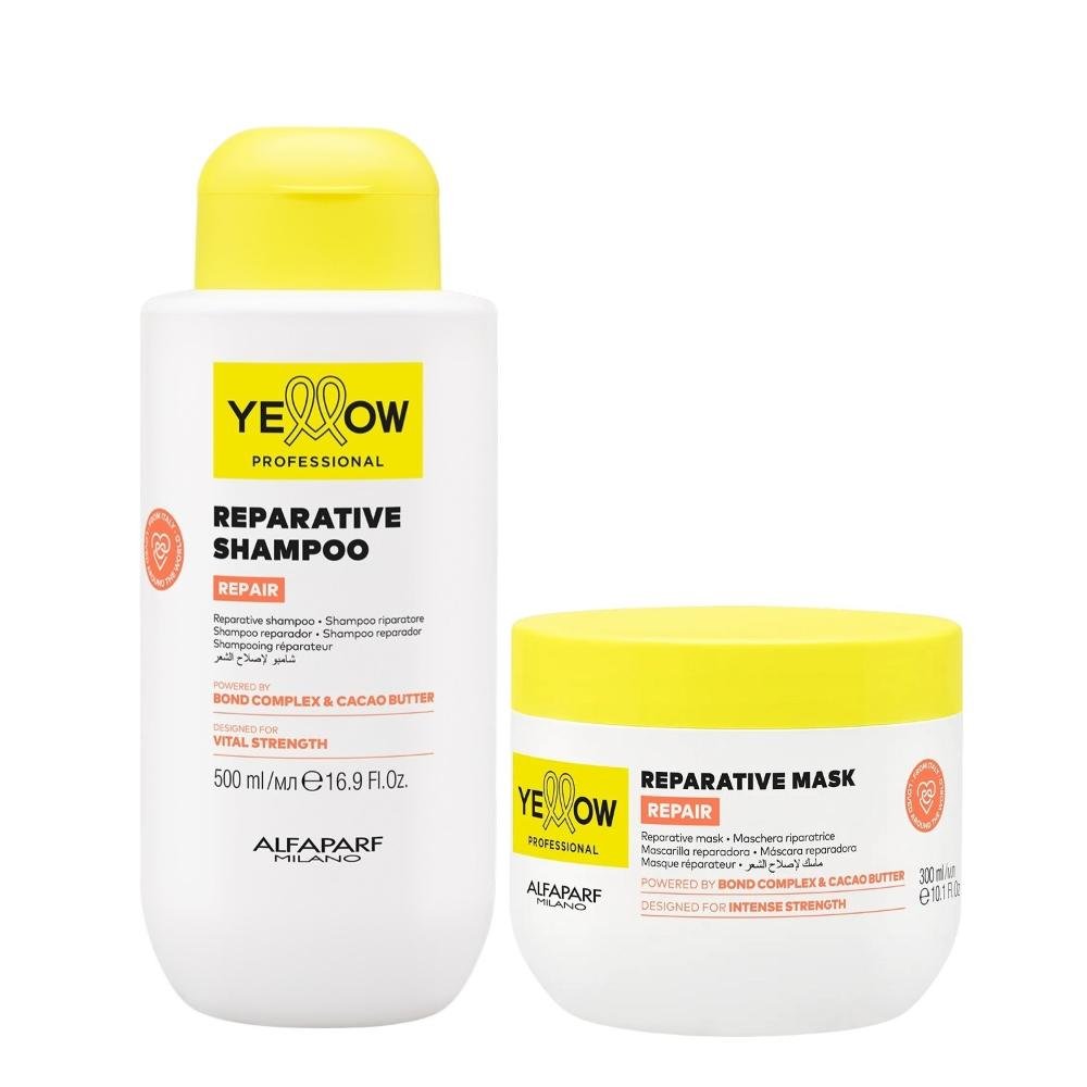 Kit Yellow Repair Tratamento Reparador - Shampoo 500ml + Máscara 300ml ÚNICO 1