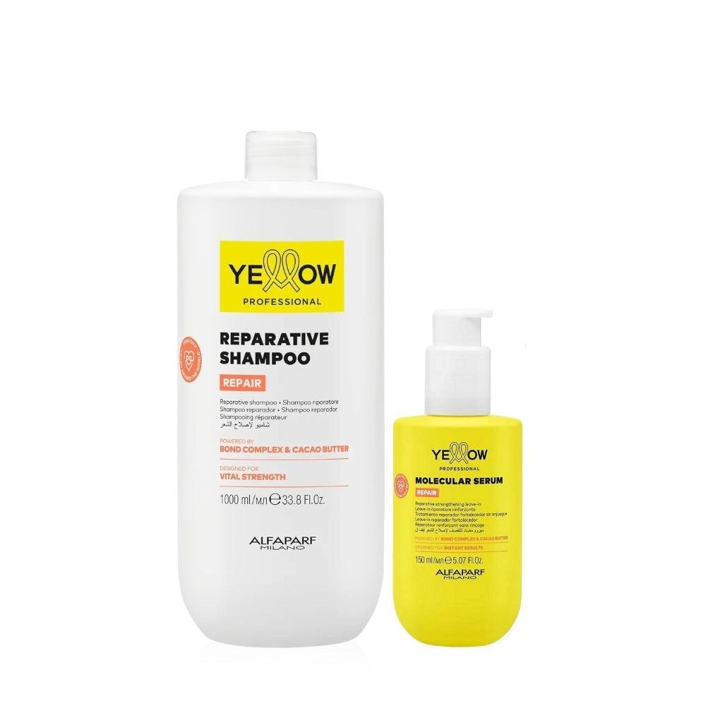 Kit Yellow Repair Tratamento Reparador - Shampoo 1L + Sérum Capilar 150ml