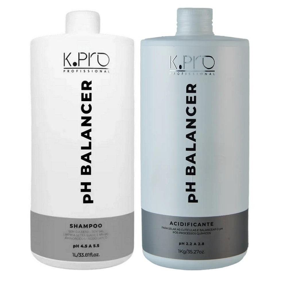 Kit K.Pro pH Balancer Shampoo 1 Litro + Acidificante 1 Litro