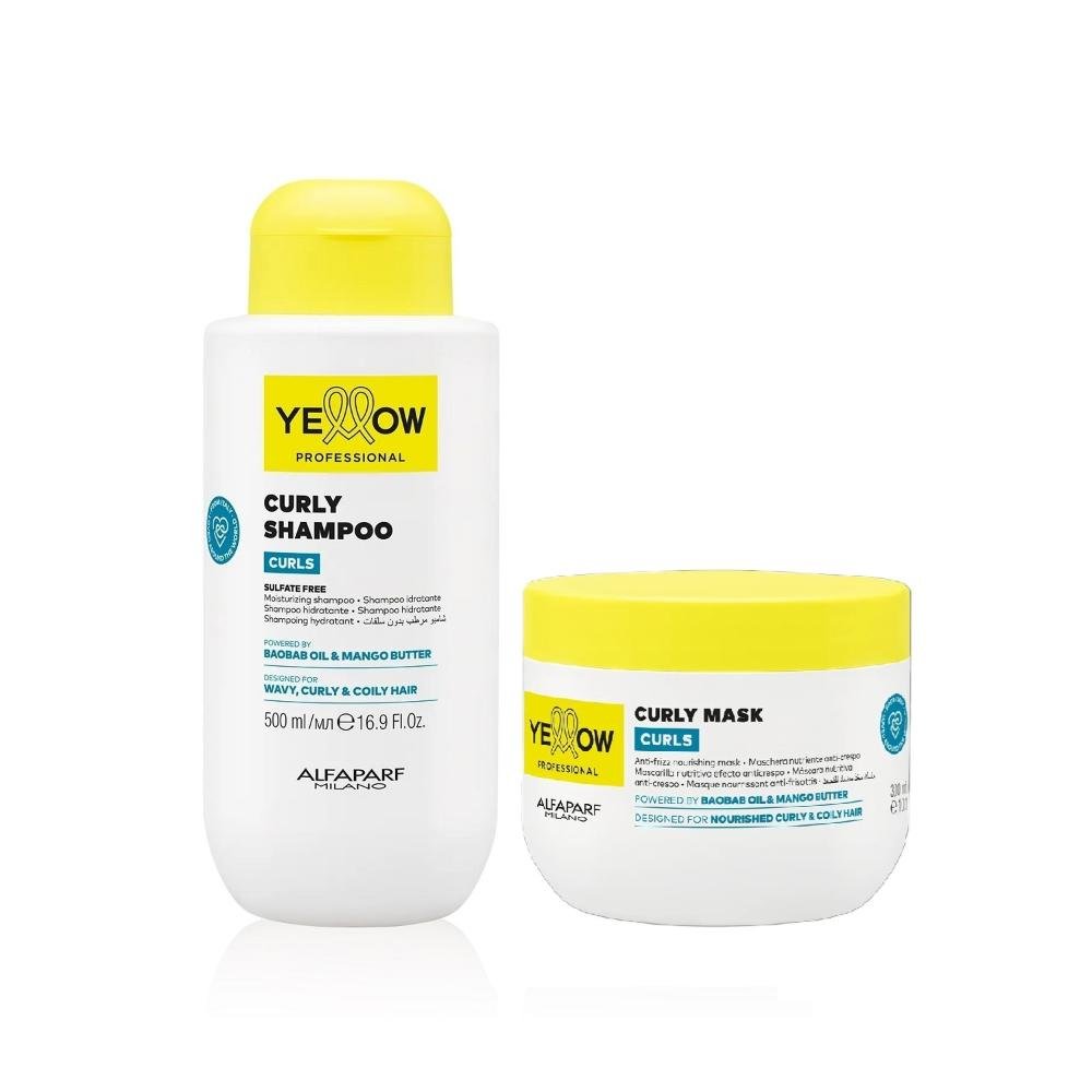 Kit Yellow Curls - Shampoo 500ml + Máscara 300ml
