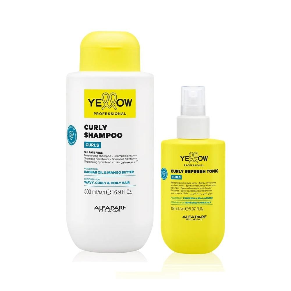 Kit Yellow Curls - Shampoo 500ml + Refresh Tonic 150ml