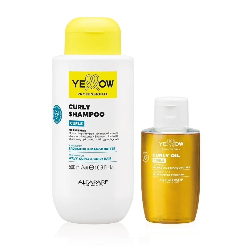 Kit Yellow Curls - Shampoo 500ml + Óleo 100ml