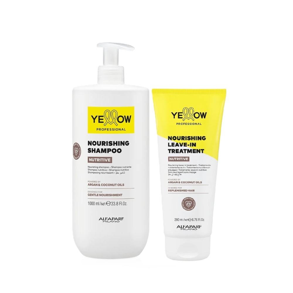 Kit Yellow Nutritive Tratamento Nutritivo - Shampoo 1L + Leave-In 200ml