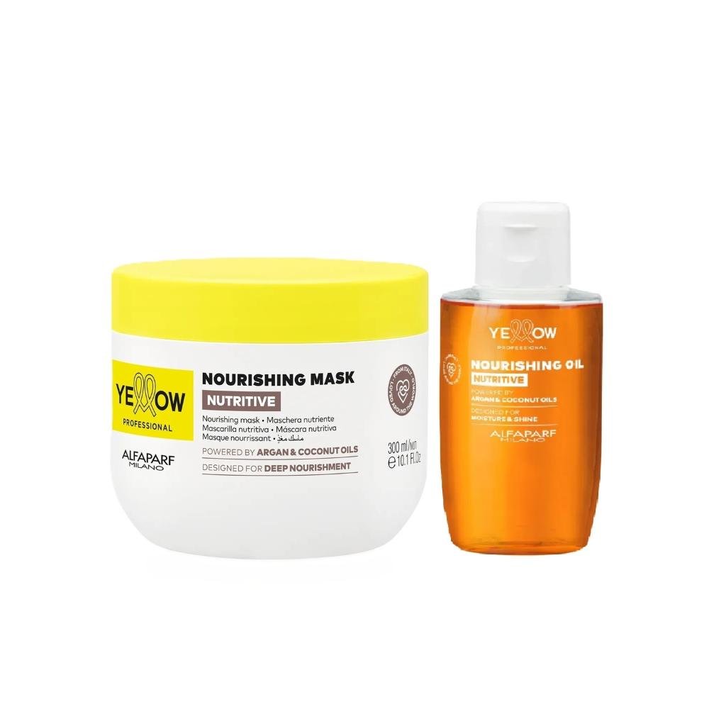 Kit Yellow Nutritive Tratamento Nutritivo - Máscara 300ml + Óleo Capilar 100ml