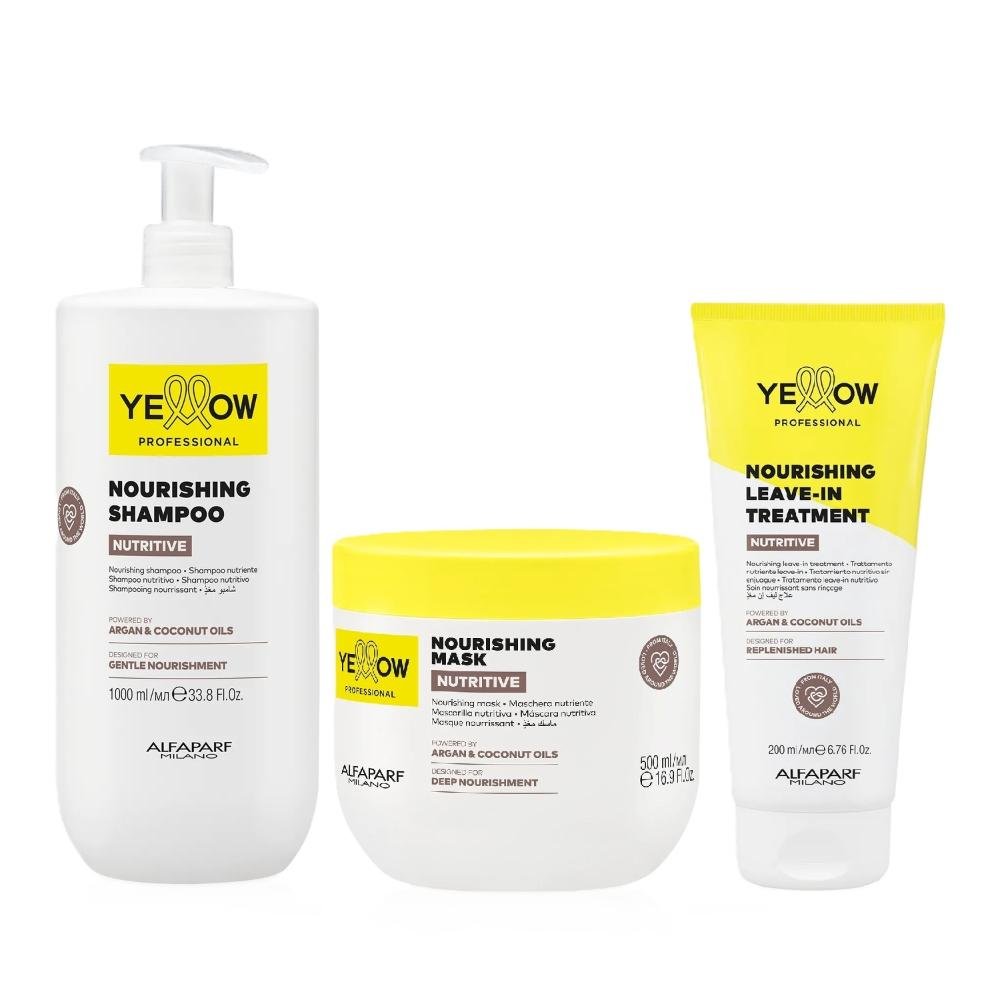 Kit Yellow Nutritive Tratamento Nutritivo - Shampoo 1L + Máscara 500ml + Leave-In 200ml
