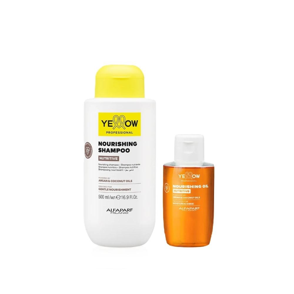 Kit Yellow Nutritive Tratamento Nutritivo - Shampoo 500ml  + Óleo Capilar 100ml