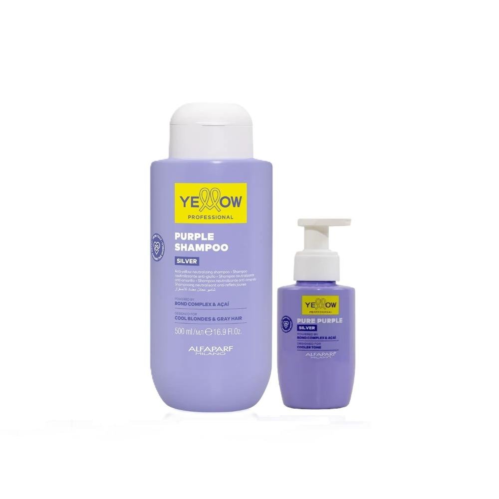 Kit Yellow Purple Silver - Shampoo 500ml + Pure Sérum 100ml
