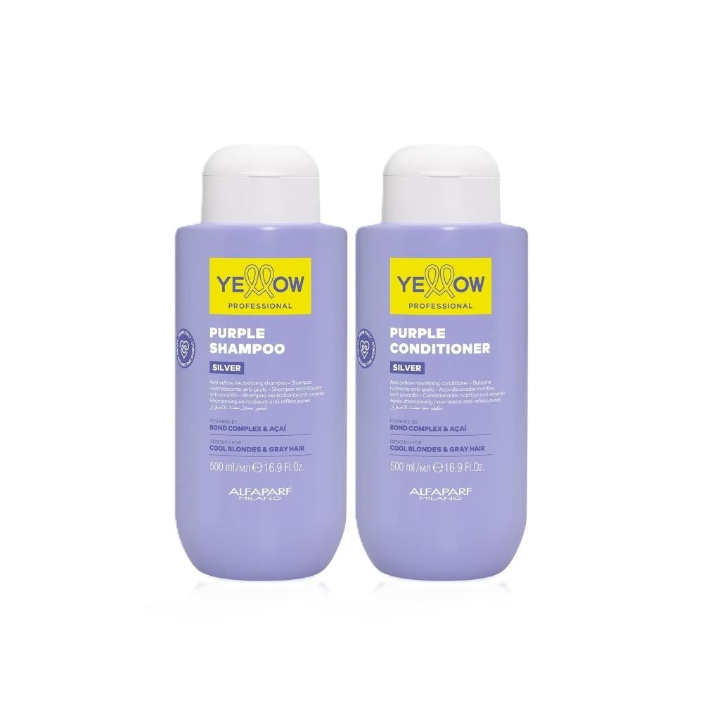 Kit Yellow Purple Silver - Shampoo & Condicionador 500ml