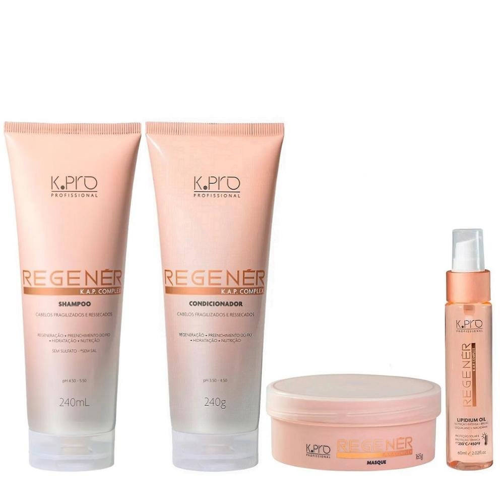 Kit K.Pro Regenér - Shampoo + Condicionador + Máscara + Óleo