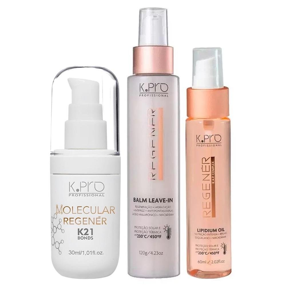 Kit K.Pro Regenér - Balm 120ml + Óleo 60ml + K21 30ml