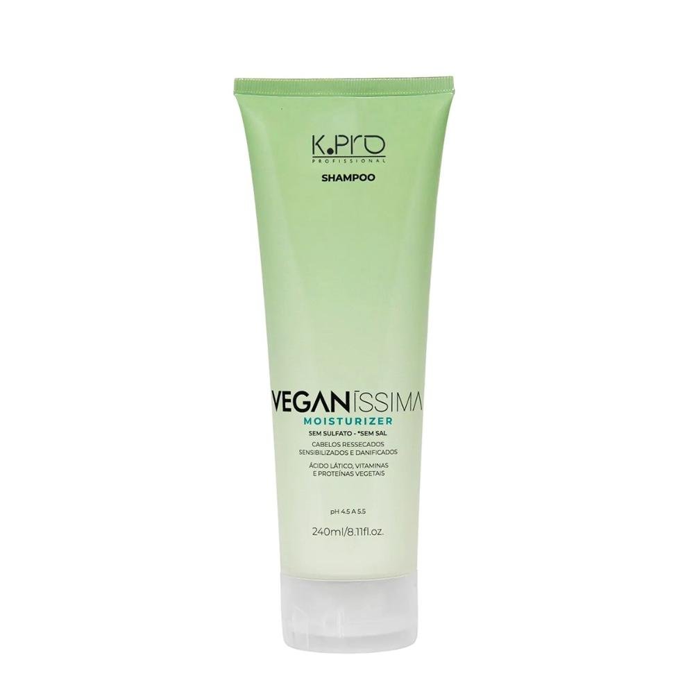Kit K.Pro Veganíssima - Shampoo Moisturizer 240ml + Acidificante 230g + Leave-In Acqua Oil 200ml ÚNICO 2