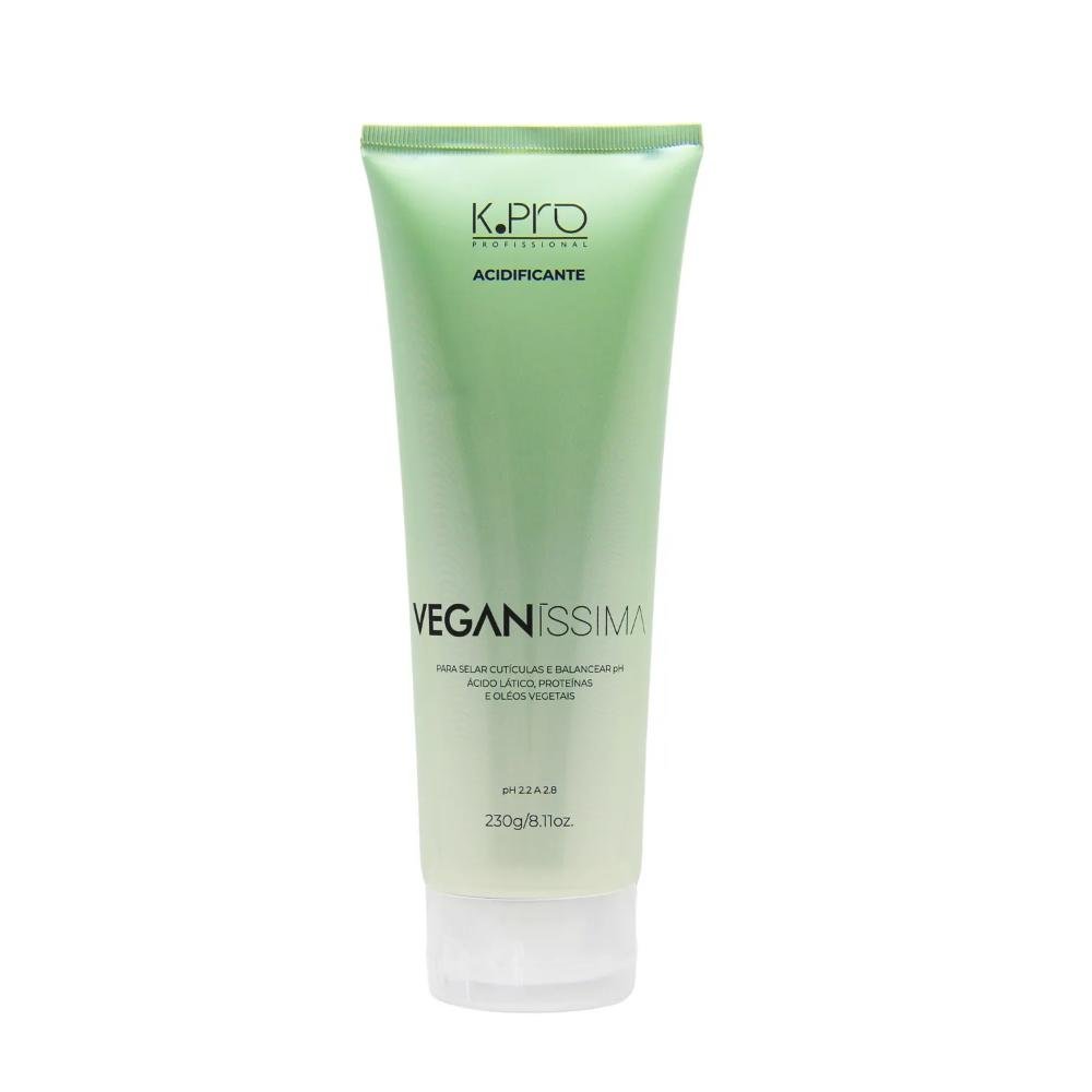 Kit K.Pro Veganíssima - Shampoo Moisturizer 240ml + Acidificante 230g + Leave-In Acqua Oil 200ml ÚNICO 3