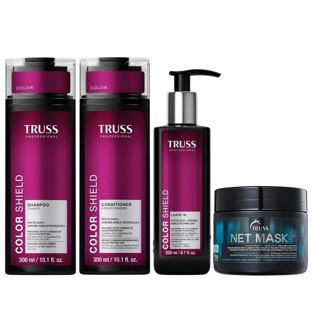 Kit Truss Color Shield - Shampoo & Condicionador 300ml & Leave-In 200ml ...