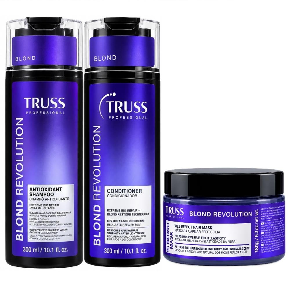 Kit Truss Blond Revolution - Shampoo & Condicionador 300ml  + Máscara 180g