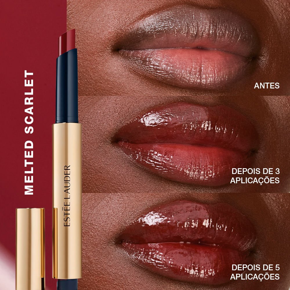 Gloss em Bastão Estée Lauder Pure Color Melt On 289 Melted Scarlet 3