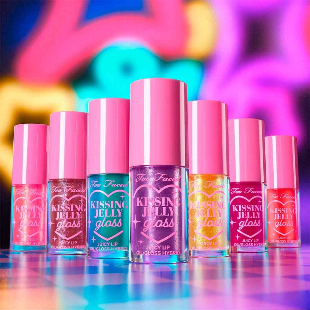 Lip Oil Gloss Too Faced Kissing Jelly Raspberry 9