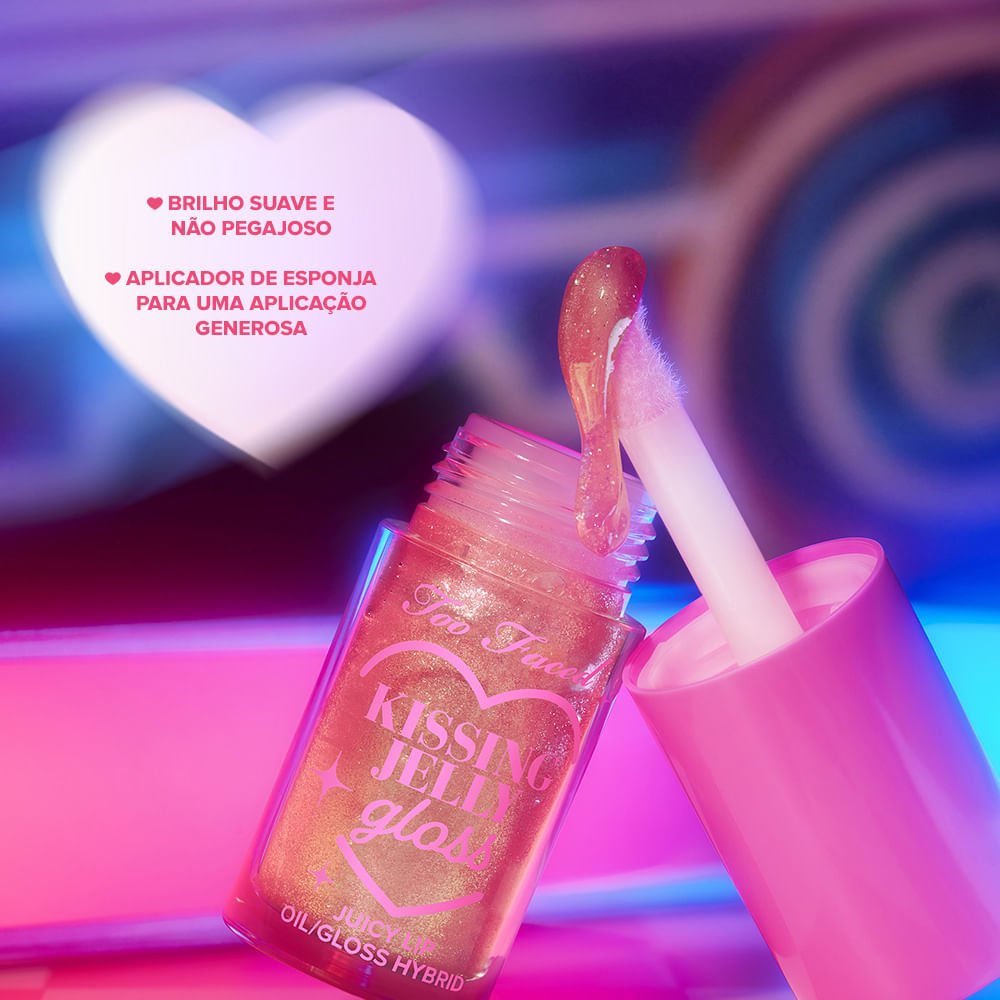 Lip Oil Gloss Too Faced Kissing Jelly - Raspberry Raspberry 8