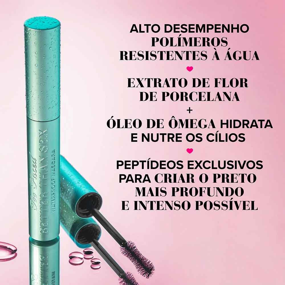 Mini Máscara De Cílios À Prova D'Água Better Than Sex Preto 4