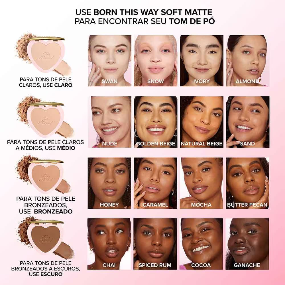 Pó Compacto Too Faced Born This Way Soft Blur Deep 4