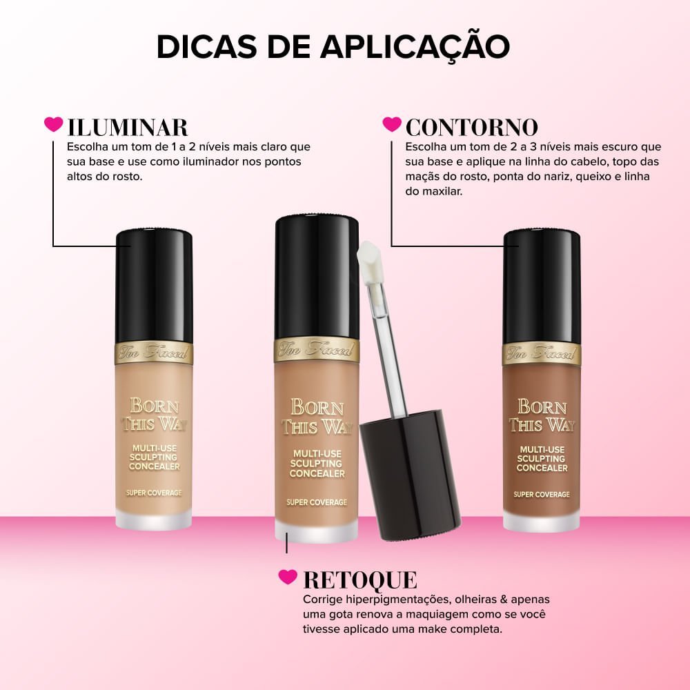 Corretivo Too Faced Born This Way Supercoverage 2ml Natural Beige 9
