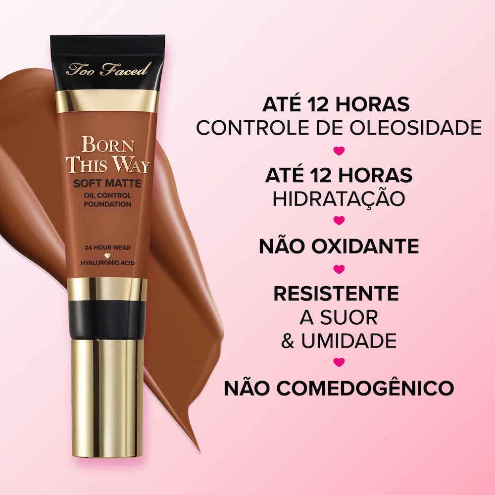 Base Líquida Soft Matte Too Faced Born This Way Butter Pecan 6
